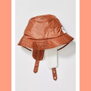 NWT Free People FP Movement Women's Bucket List Reversible Sherpa Bucket Hat